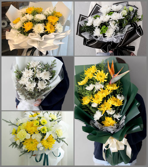 江苏泰州泰兴市黄桥镇新洋村白事花束代送